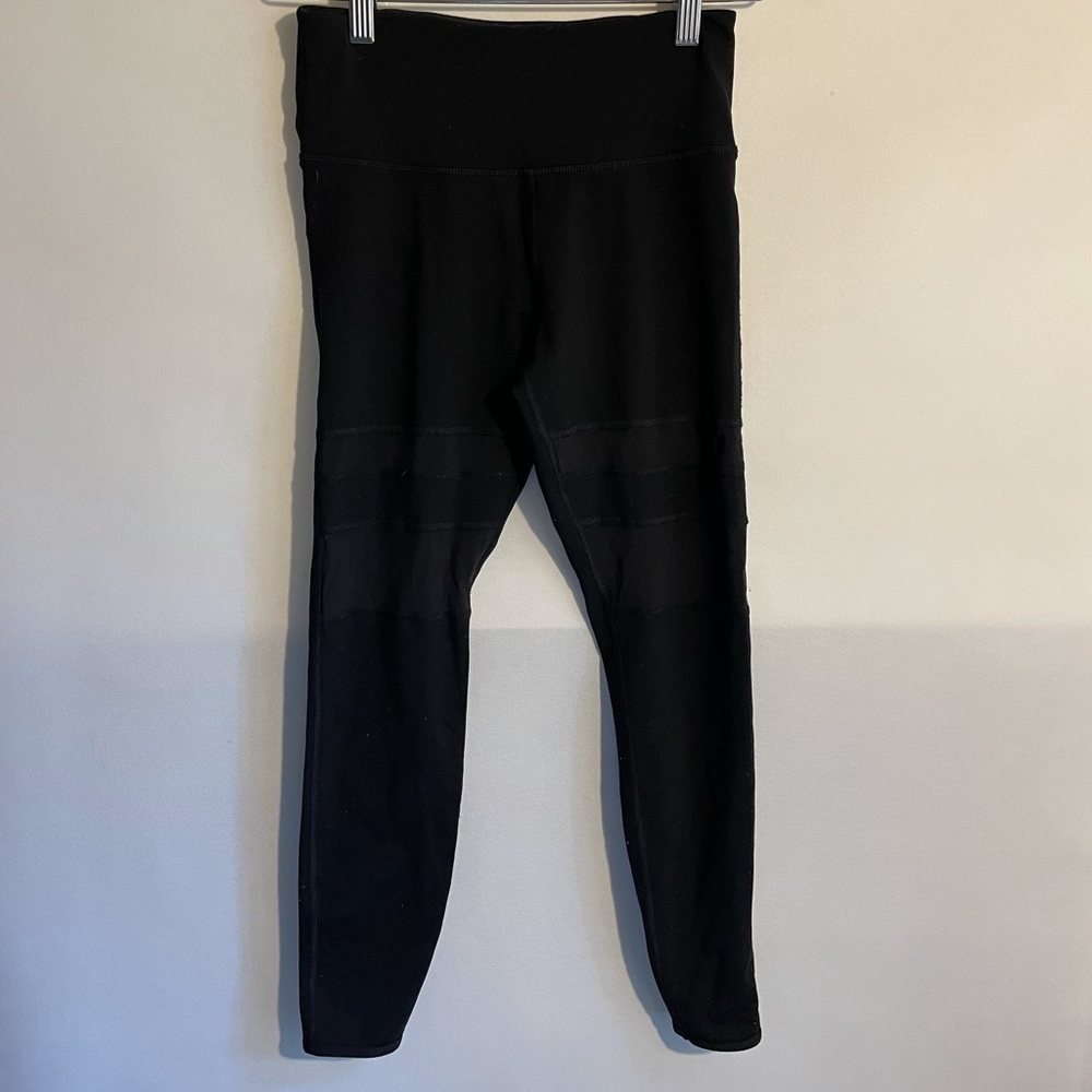 Lorna Jane Mesh Panel Active Yoga Crop Leggings XS